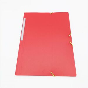 Carpeta solapas y gomas folio pp translúcido rojo Grafoplás