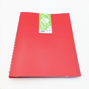 Carpeta de 50 fundas In&Out rojo translúcido by Grafoplás