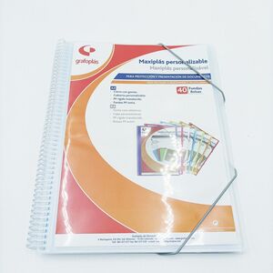 Carpeta de 40 fundas A4 personalizable color cristal by Grafoplás