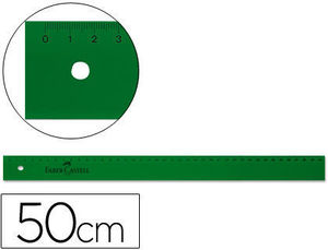  Regla Faber Castell 50 cm plástico verde