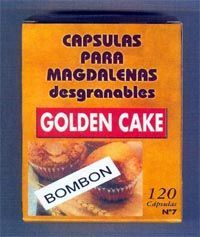 CAPSULAS MAGDALENAS GOLDEN CAKE BOMBON-TRUFA PACK 120