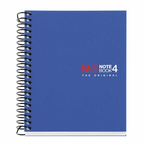 Cuaderno espiral microperforado DIN A7 100 hojas cuadrícula tapa polipropileno azul Miquelrius