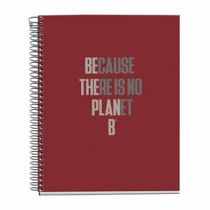 Cuaderno reciclado Notebook 4 DIN A4 cuadrícula color burdeos Ecoalf Miquelrius