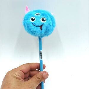 Lápiz con Pom Pom Little Monster azul