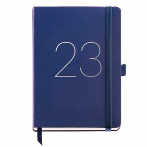 Agenda anual 2023 Miquelrius Día Página encuadernada 15,5x21,3cm Azul