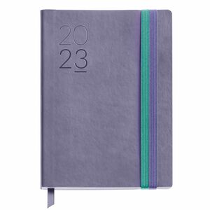 Agenda anual 2023 Miquelrius Día Página encuadernada 120x168mm Journal lila pastel