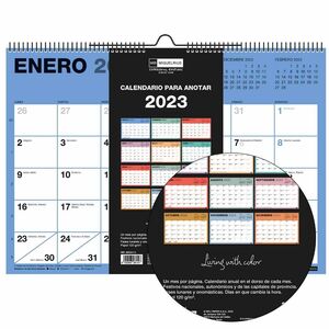 Calendario de pared 2023 Miquelrius A3 para anotar Chromat