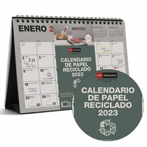 Calendario de sobremesa 2023 Miquelrius A5 para anotar Recycled