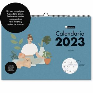 Calendario de pared 2023 Miquelrius A3 con espacio para escribir Slow Life