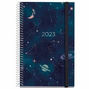 Agenda anual 2023 Miquelrius Día Página espiral 117x182mm Stellar