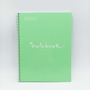 Cuaderno microperforado 80 hojas Din A4 90G cuadricula 5x5 Emotions verde menta mint 46050