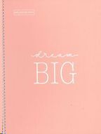 Cuaderno espiral 80 hojas Din A4 cuadricula 5x5 tapas extraduras dream Big rosa