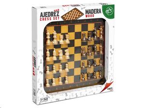 Tablero ajedrez con figuras en madera Cayro