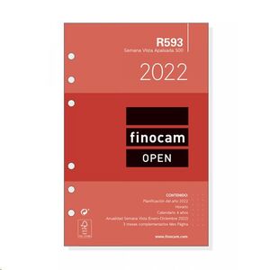 RECAMBIO AGENDA 2022 FINOCAM OPEN 500 R593 SEMANA VISTA APAISADA REF 711580022