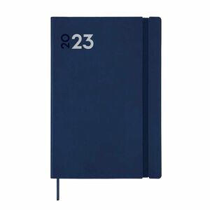 Agenda anual 2023 Finocam Mara Encuadernada Día Página 16,5x24cm Azul