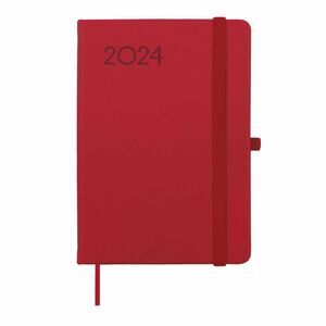 Agenda 2024 encuadernada SVH Mínimal Textura Rojo Finocam