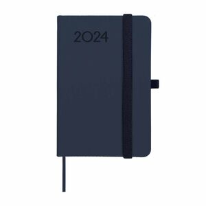 Agenda 2024 encuadernada SVH Mínimal Textura Azul Finocam