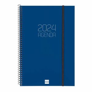 Agenda 2024 Espiral SVV E11 Opaque Azul Finocam