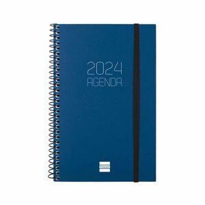 Agenda 2024 Espiral S/V E5 Opaque Azul Finocam