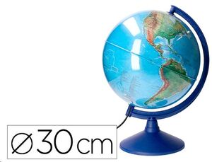 Globo terraqueo esfera con luz fisico y politico escribible diametro 30 cm.