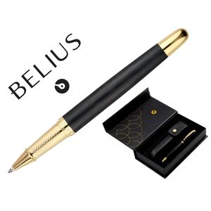 Bolígrafo y estuche Passion D´or aluminio textura color negro y dorado Belius