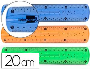 Regla flexible de 20 cms colores surtiidos by Liderpapel