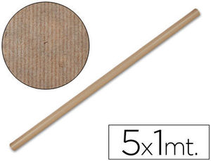 Papel kraft marrón rollo de 1 x 5 mts by Liderpapel