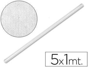 Papel kraft blanco rollo de 5m x1m