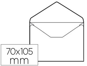 Sobre blanco tarjeta de visita 70x105mm engomado caja de 100 unidades