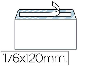 Sobre blanco 120x176 mm tira silicona caja 500 uds Liderpapel