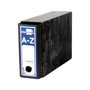 Caja archivador 4º apaisado negro Liderpapel