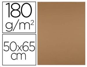 Cartulina 50 x 65 180 gramos color marrón 