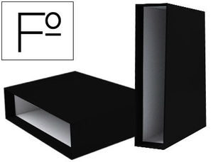 Caja archivador A-Z folio carton plastificado negro