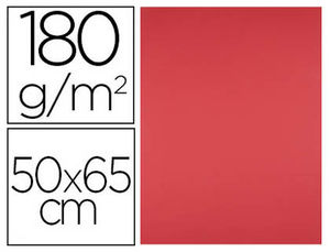 Cartulina 50 x 65 cm 180 gramos color rojo