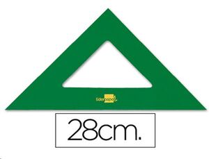 Escuadra verde 28 cm liderpapel