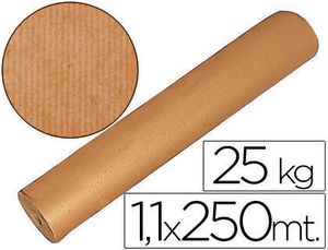 Papel kraft marrón 1,10 mts x 250 mts especial para embalaje Liderpapel