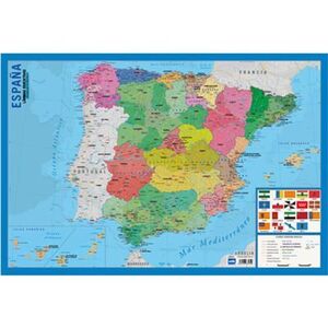 Lámina didáctica mapa mural España Erik