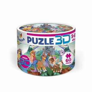 Puzzle Imagiland 3D circular 60 piezas Unicornios