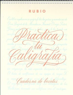 Cuaderno bocetos de caligrafia Rubio