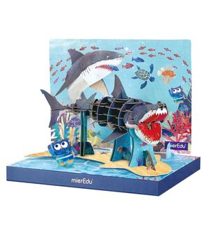 Puzzle 3D Eco Gran tiburón blanco 113 piezas mierEdu