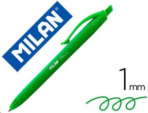 Bolígrafo Milan P1 verde retráctil