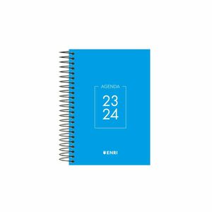 Agenda escolar 23/24 espiral Día Página 12x18cm Identity Azul Enri